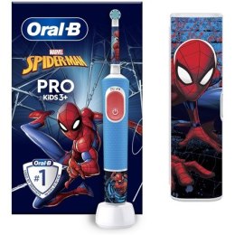 Doustny-B | Vitality PRO Spiderman dla dzieci | Elektryczna szczoteczka do zębów z etui podróżnym | Akumulator | Dla dzieci | Ni