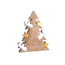 Drewniana choinka z aniołkami Lincastro - Brązowy, M