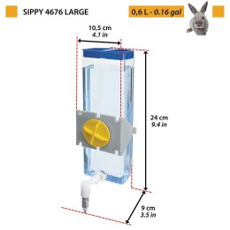 FERPLAST SIPPY 4676 LARGE - pojnik automatyczny dla królika - 600 ml