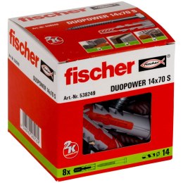 Mocowanie uniwersalne z wkrętem Fischer DUOPOWER 14X70 S (wersja długa) 8szt.