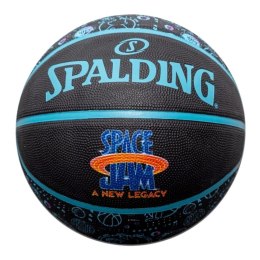 Piłka do koszykówki Spalding Space Jam Tune Squad Roster czarno-niebieska '7 84582Z