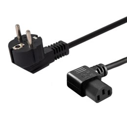 Kabel SAVIO CL-115 (C13 / IEC C13 / IEC 320 C13 M - Schuko M; 1,2m; kolor czarny)