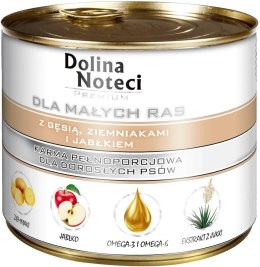 DOLINA NOTECI Premium z Gęsią, ziemniakami i jabłkiem - mokra karma dla psów dorosłych ras małych - 185g