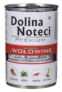 DOLINA NOTECI Premium bogata w wołowinę - mokra karma dla psa - 400 g